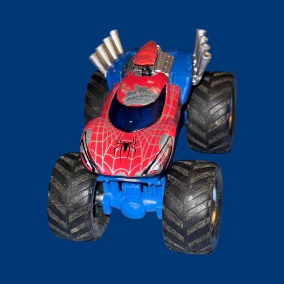 2001 Monster Jam Marvel SPIDER-MAN Blue & Red Classic Color Combo Monster Truck - Picture 8 of 9